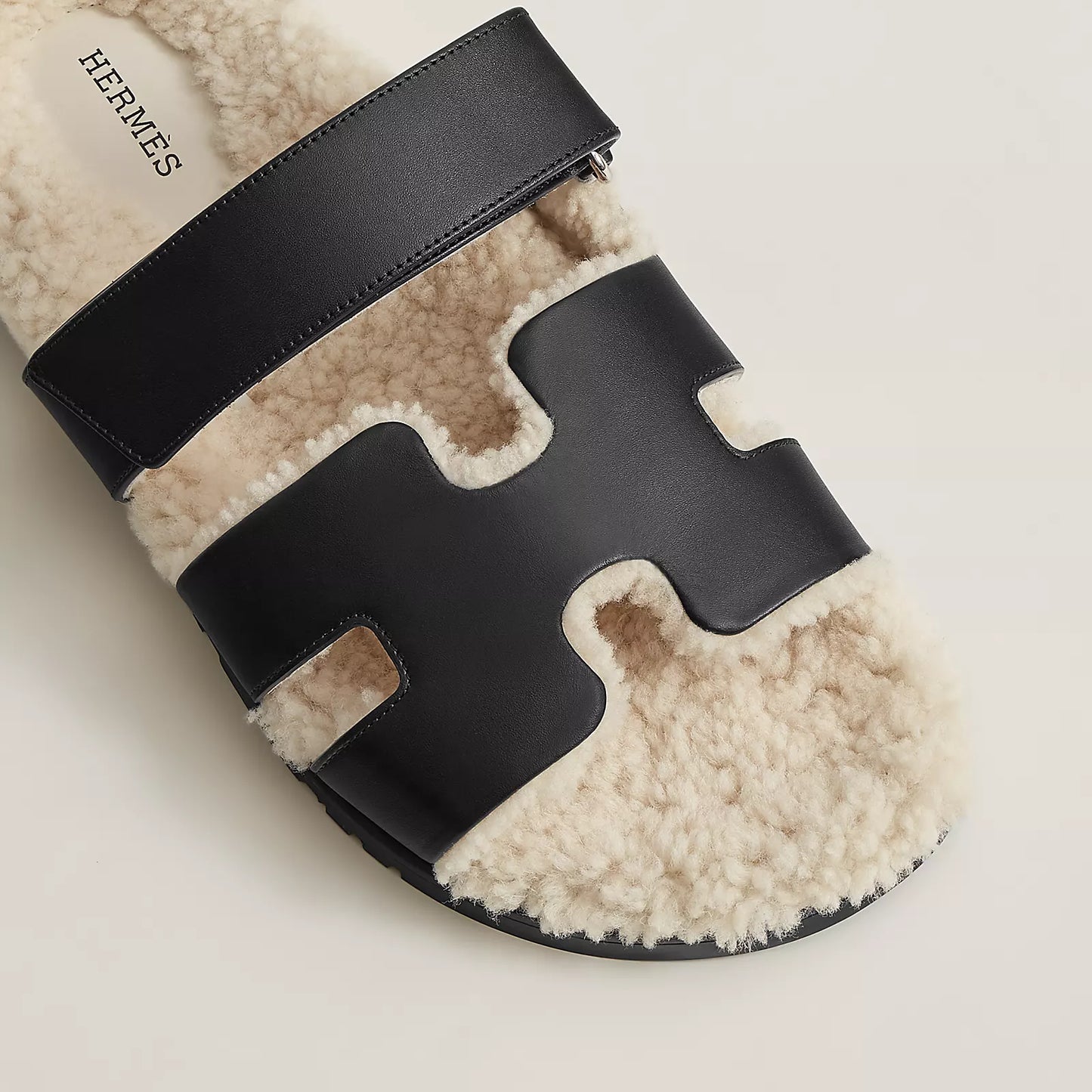 Hermes Chypre Shearling Sandals