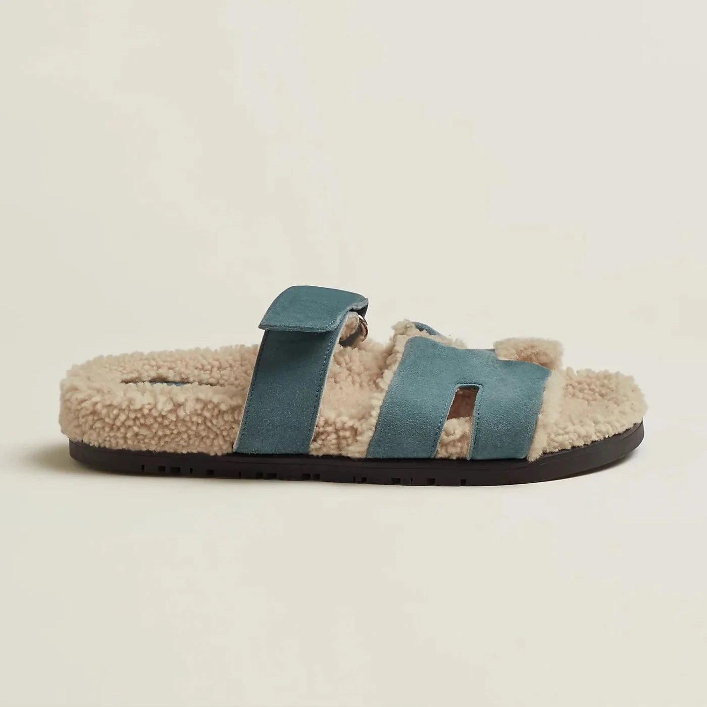 Hermes Chypre Shearling Sandals