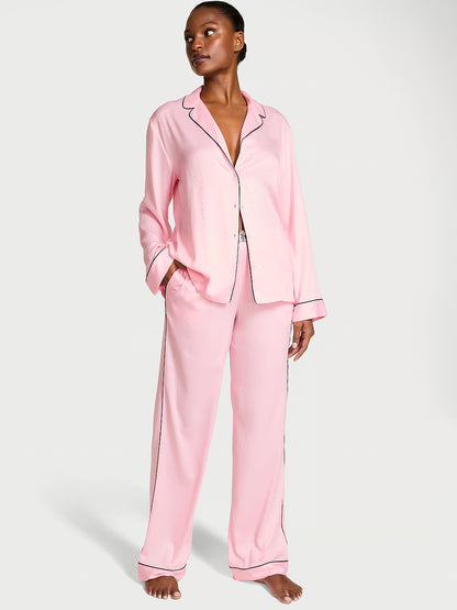 VS Glazed Satin Shine Long Pajama Set