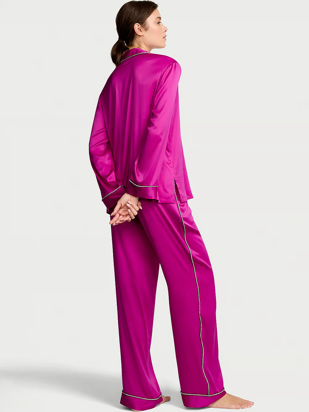 VS Glazed Satin Shine Long Pajama Set