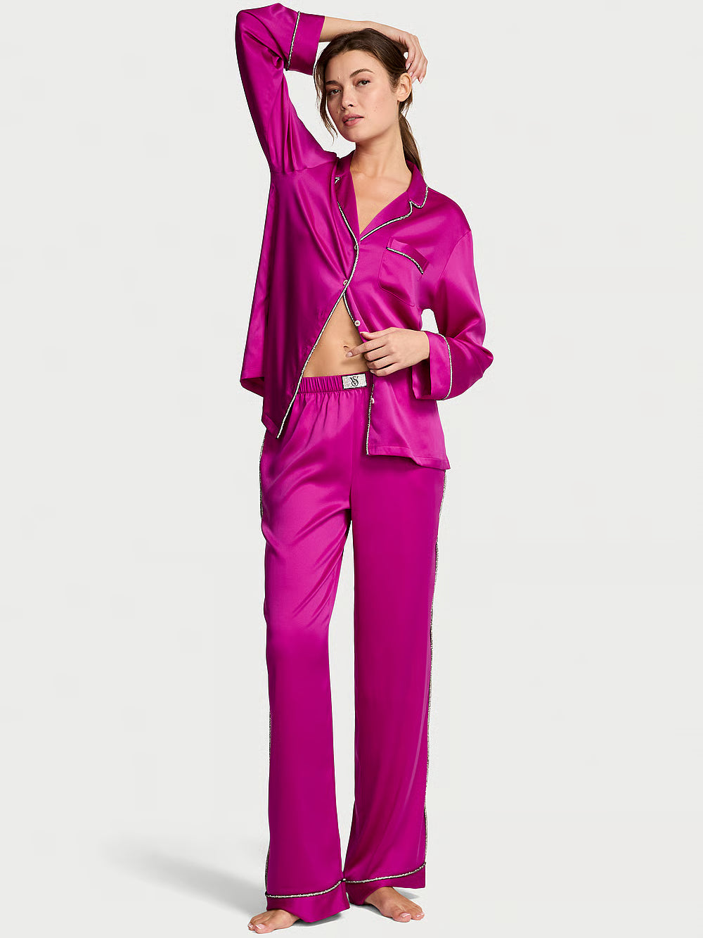 VS Glazed Satin Shine Long Pajama Set