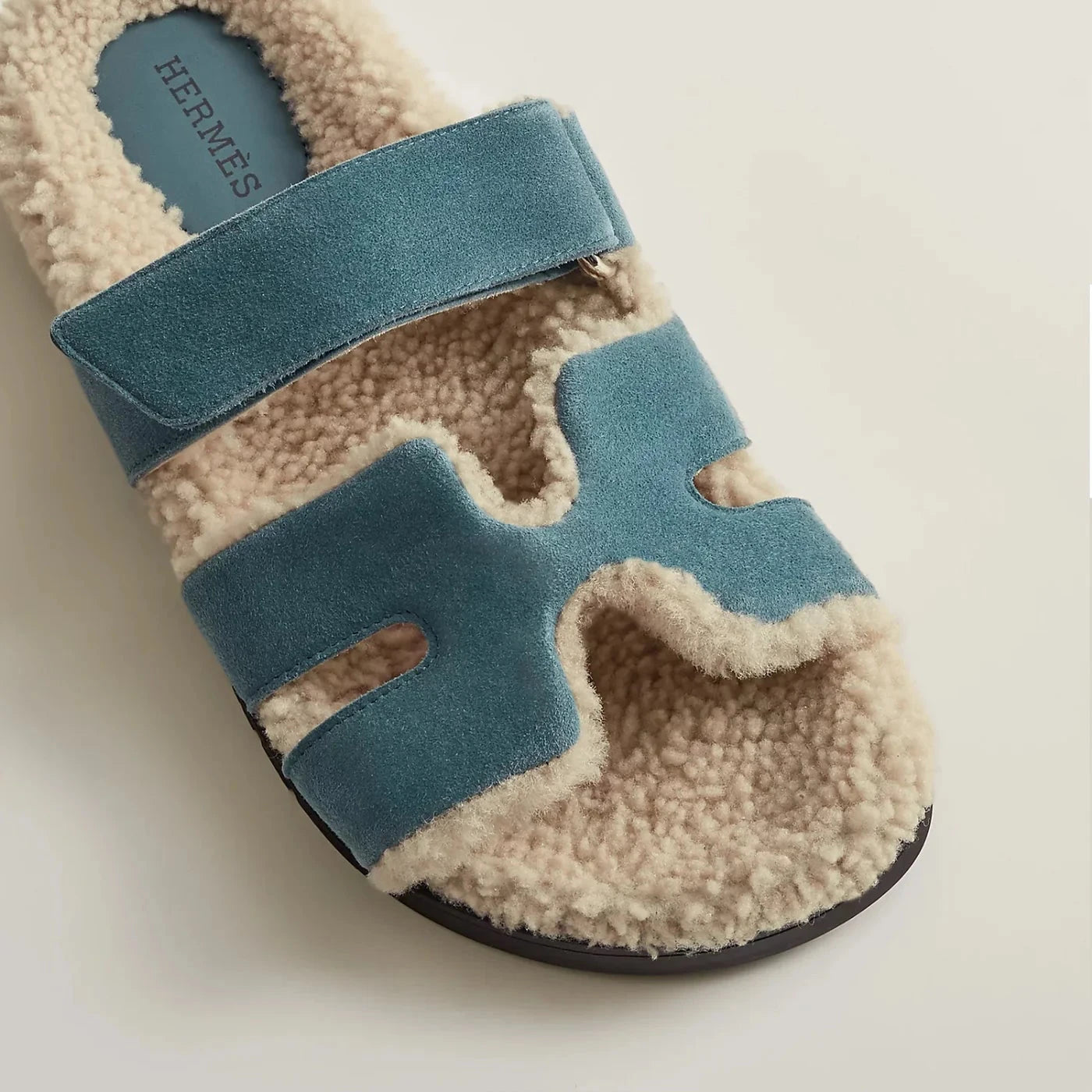 Hermes Chypre Shearling Sandals