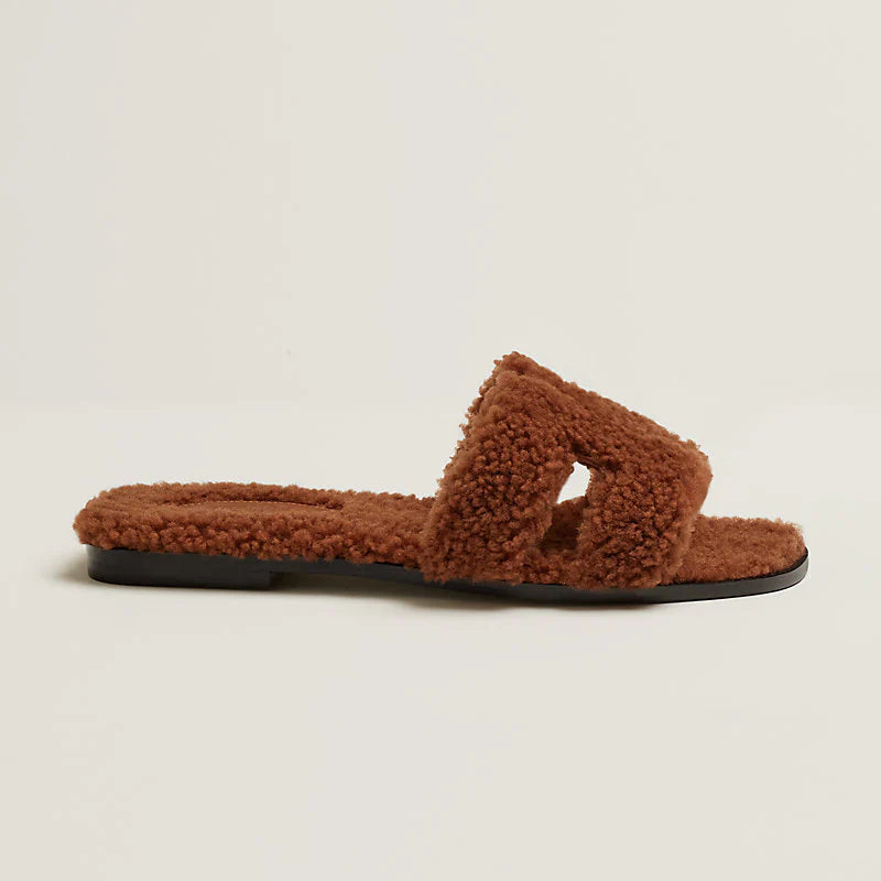 H. Shearling Slides