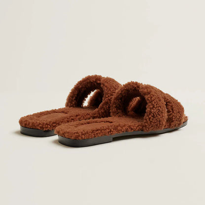 H. Shearling Slides