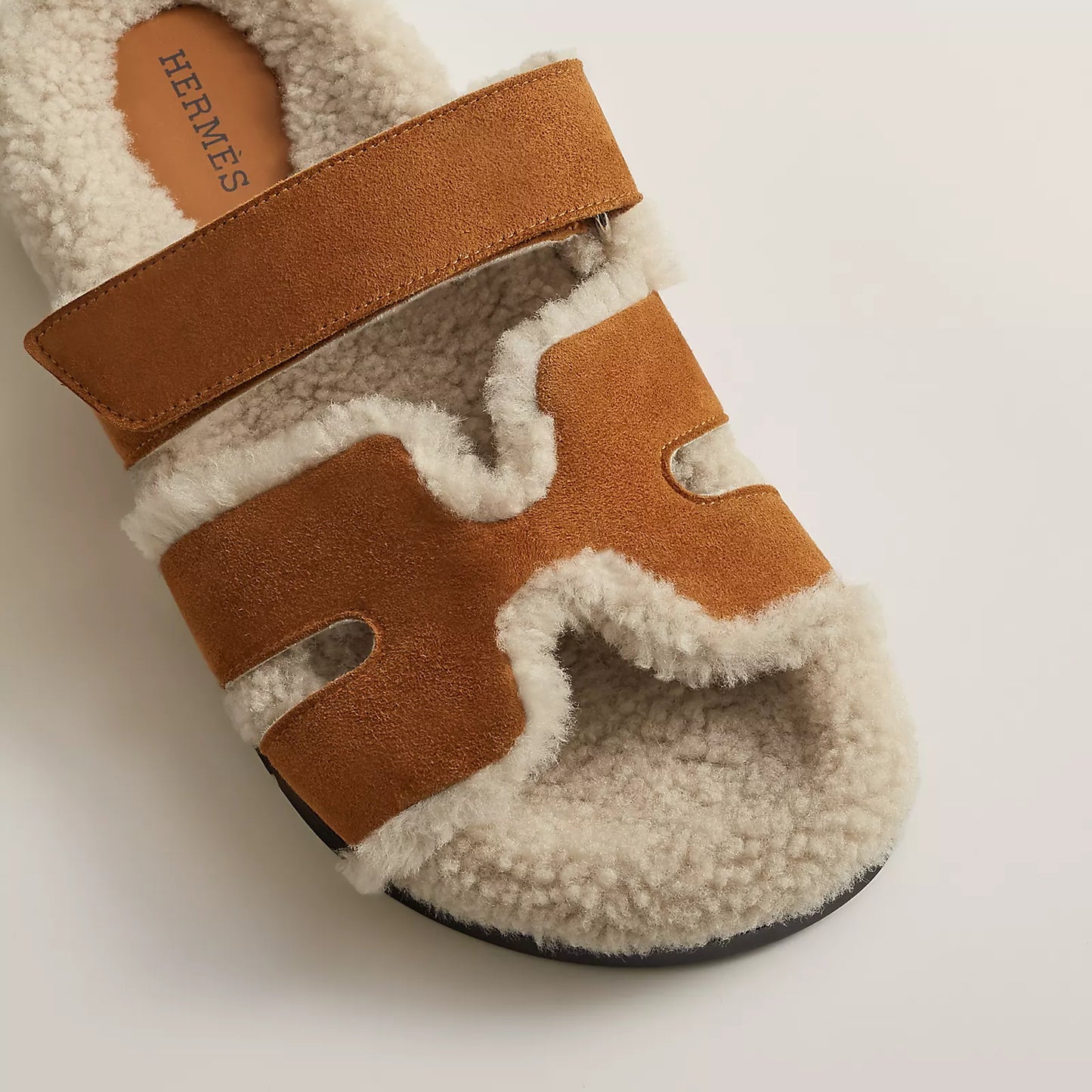 Hermes Chypre Shearling Sandals