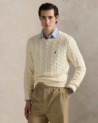 Polo Cable Knit Sweater