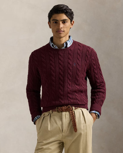 Polo Cable Knit Sweater